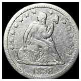 1858 Seated Liberty Quarter LIGHTLY  CIRCULATED