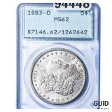 1883-O Morgan Silver Dollar PCGS MS62