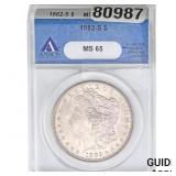 1882-S Morgan Silver Dollar ANACS MS65