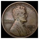 1914-D Lincoln Wheat Cent ABOUT UNCIRCULATED