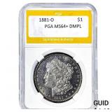 1881-O Morgan Silver Dollar PGA MS64+ DMPL