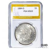 1884-O Morgan Silver Dollar PGA MS63