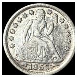1853 Arrows Seated Liberty Dime NEARLY UNCIRCULATE