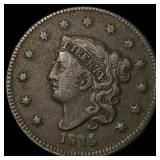 1855 Braided Hair Large Cent LIGHTLY CIRCULATED