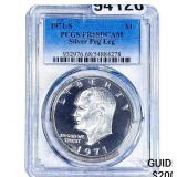 1971-S Eisenhower Dollar PCGS PR68 Silver Peg Leg