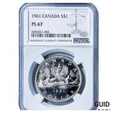 1961 Canada Silver Dollar NGC PL67