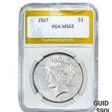 1927 Silver Peace Dollar PGA MS63