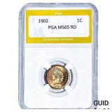 1902 Indian Head Cent PGA MS65 RD