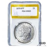 1878 8TF Morgan Silver Dollar PGA MS63