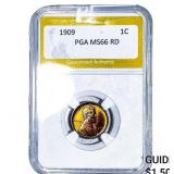 1909 Wheat Cent PGA MS66 RD