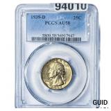 1939-D Washington Silver Quarter PCGS AU58