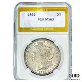 1891 Morgan Silver Dollar PGA MS63