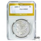 1889-S Morgan Silver Dollar PGA MS63