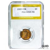 1909 VDB Indian Head Cent PGA MS65 RB