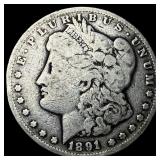 1891-CC Silver Morgan Dollar LIGHTLY  CIRCULATED
