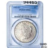 1882-O Morgan Silver Dollar PCGS MS62