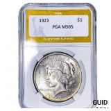 1923 Silver Peace Dollar PGA MS65