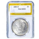 1883-O Morgan Silver Dollar PGA MS65