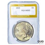 1923 Silver Peace Dollar PGA MS65