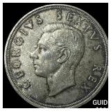 1948 South Africa Silver 5 Shillings