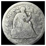 1841 Silver Seated Liberty Half Dime NICELY  CIRC