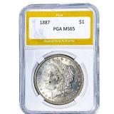 1887 Morgan Silver Dollar PGA MS65