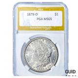 1879-O Morgan Silver Dollar PGA MS65