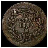 1889Mo Mexico Copper 1 Centavo