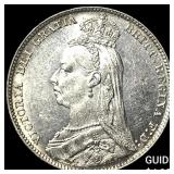 1889 Great Britain Silver 1 Shilling KM 761