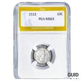 1913 Barber Dime PGA MS63