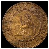 1885 French-Indo China Bronze 1 Cent