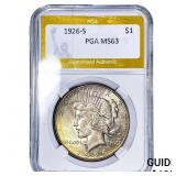 1926-S Silver Peace Dollar PGA MS63