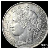 1851A France Silver 5 Francs Maryanne Head