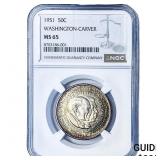1951 Washington Carver Half Dollar NGC MS65
