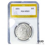 1831 Capped Bust Half Dollar PGA MS63