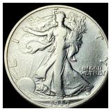 1919-D Silver Walking Liberty Half Dollar  NEARLY