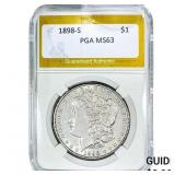 1898-S Morgan Silver Dollar PGA MS63