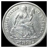 1873 Arrows Silver Seated Liberty Dime  CLOSELY U