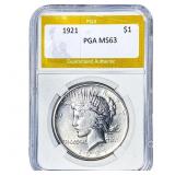 1921 Silver Peace Dollar PGA MS63