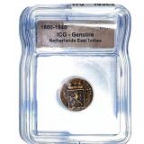 1800-1840 Netherlands East Indies Duit ICG Genuine
