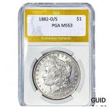 1882-O/S Morgan Silver Dollar PGA MS63