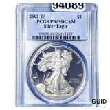 2002-W Silver Eagle PCGS PR69 DCAM