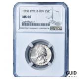 1960 Washington Silver Quarter NGC MS66