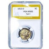 1913-D Buffalo Nickel PGA MS65