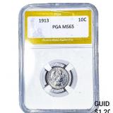 1913 Barber Dime PGA MS65