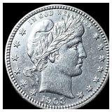 1908-S Silver Barber Quarter UNCIRCULATED