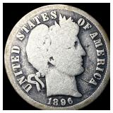 1896-O Silver Barber Dime NICELY CIRCULATED