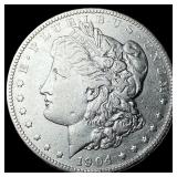 1904 Silver Morgan Dollar NEARLY UNCIRCULATED