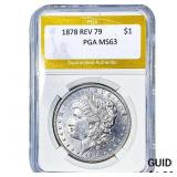 1878 Rev 79 Morgan Silver Dollar PGA MS63