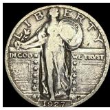 1927-S Silver Standing Liberty Quarter NEARLY  UN